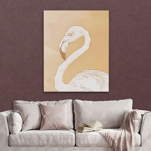 Beige Flamingo - Luxury Wall Art