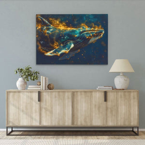 Beyond Depths - Gold Wall Art for Bathroom