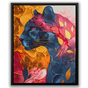 Big Cat Portrait - Big Cat Wall Art in Black Frame