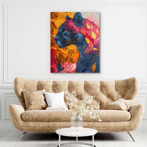 Big Cat Portrait - Colorful Big Cat Canvas Print