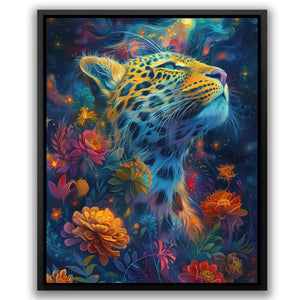Big Cat Whiskers - Blue Big Cat Canvas Print