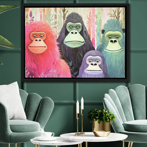 Bigfoot Family - Bigfoot Wall Art in Black Frame