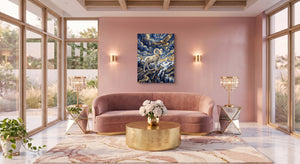 Bighorn Eagle Starry Night โ bighorn eagle starry night pink living room 1port flush print