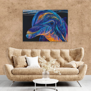 Bioluminescent Dolphin Dream - Luxury Wall Art