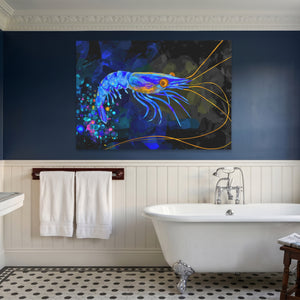 Bioluminescent Shrimp Rising — Bioluminescent Shrimp Rising Blue Bathroom Land 53
