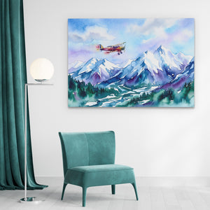 Biplane Alpine Flight โ Biplane Alpine Flight Green Light land 67