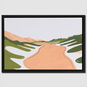 Birdie Putt - Simple Pastel Canvas Wall Art