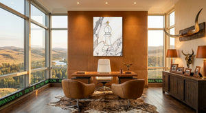 Bishop Golden Marble โ bishop golden marble office with desk and chairs 1port flush print