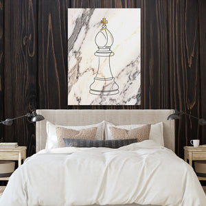 Bishop Golden Marble โ bishop golden marble sq bedroom with wood walls 1port flush print