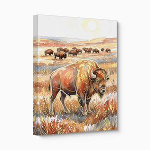 Bison Golden Plains โ bison golden plains angled flush print
