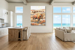 Bison Golden Plains โ bison golden plains living room with ocean view 2 1port flush print