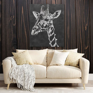 Black and White Giraffe - Luxury Wall Art
