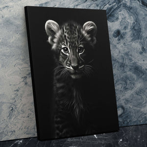 Black and White Tiger Cub - Animals Art