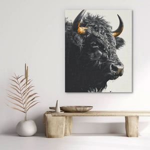 Black Bull - Canvas Wall Art