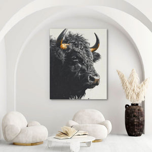 Black Bull - Framed Art Print