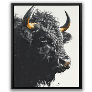 Black Bull - Large Canvas Print