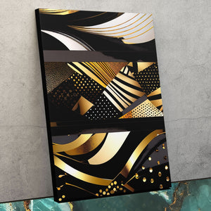 Black Gold Abstract V-2 - Luxury Wall Art