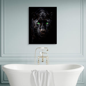 Black Panther Emerald Stare - Luxury Wall Art