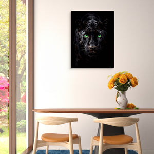 Black Panther Emerald Stare โ black panther emerald stare sq floral dining room 1port flush print