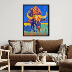 Blaze of the Prairie - Wall Art in Black Frame