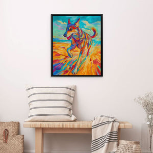 Blazing Canine - Abstract Wall Art Print
