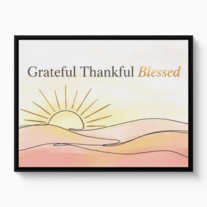 Blessed Desert Sunrise โ blessed desert sunrise white studio framed black