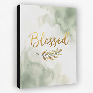 Blessed Golden Script โ blessed golden script side view black wrap
