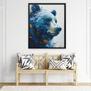 Blue Bear - Blue Bear Canvas Print