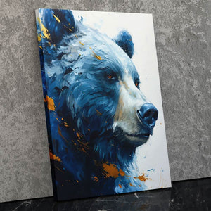 Blue Bear - Large Canvas Print