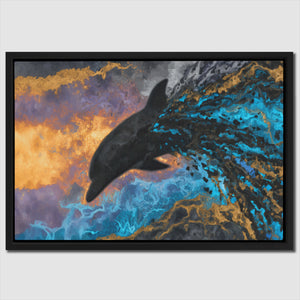 Blue Dolphin Burst — Blue Dolphin Burst Close Up Landscape 65