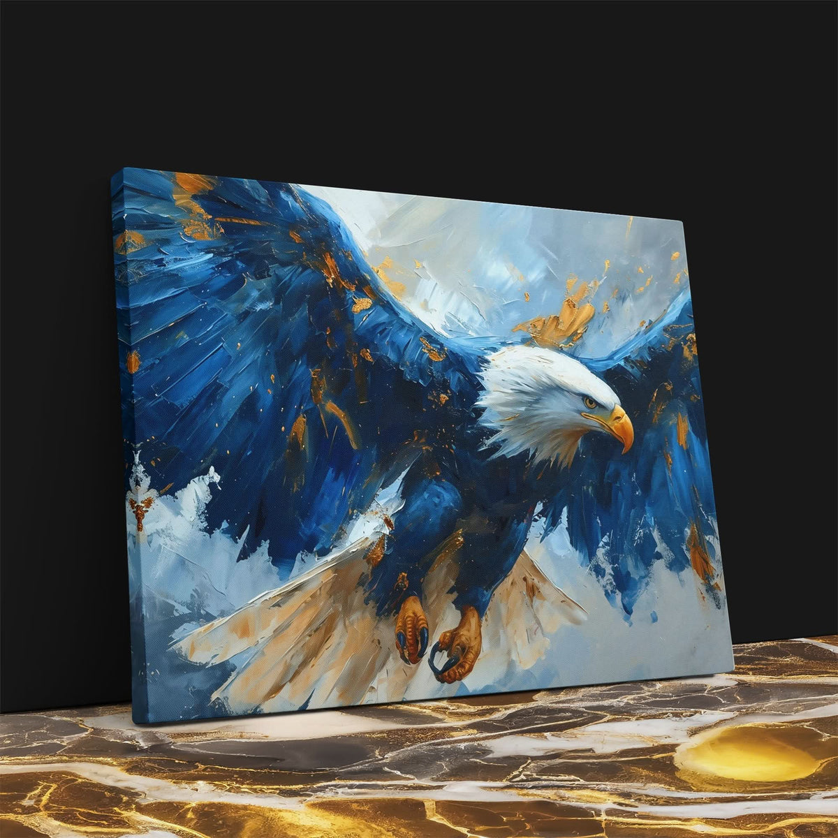 Blue Eagle Flying - Large Canvas Print