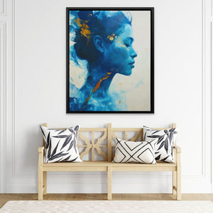 Blue Face - Blue Wall Art