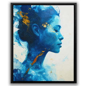 Blue Face - Large Canvas Print