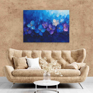 Blue Floral Arrangement - Large Canvas Print