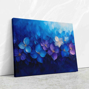 Blue Floral Arrangement - Blue Flowers Canvas Print