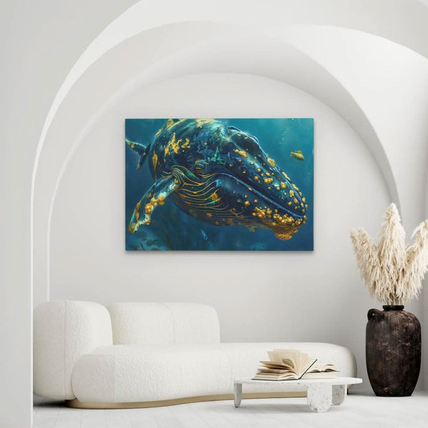 Blue Giant of the Sea in a room