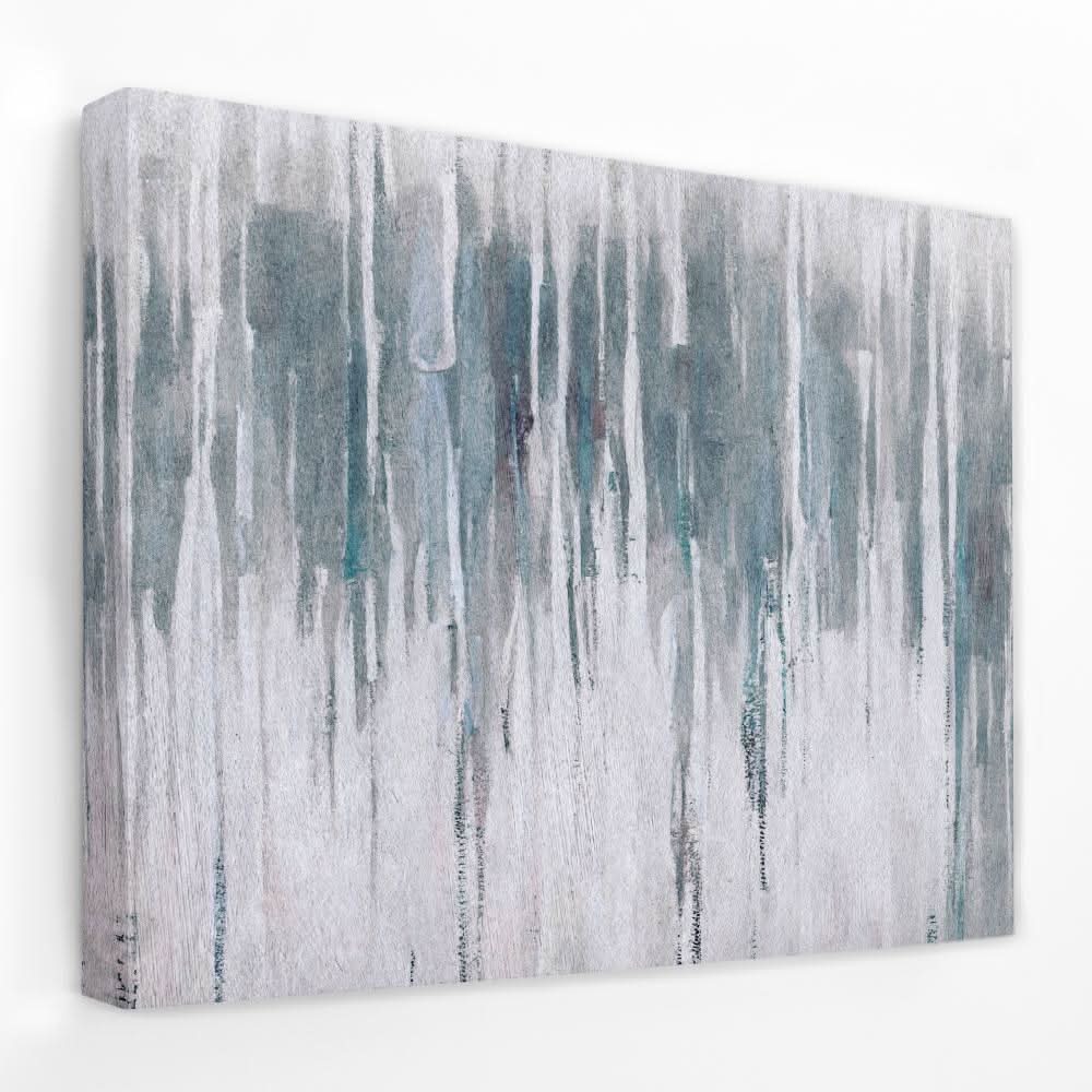 Blue Grey Wall - Gray Canvas Wall Art