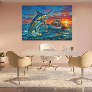 Blue Marlin Sunset — Blue Marlin Sunset Pink Office Land 135