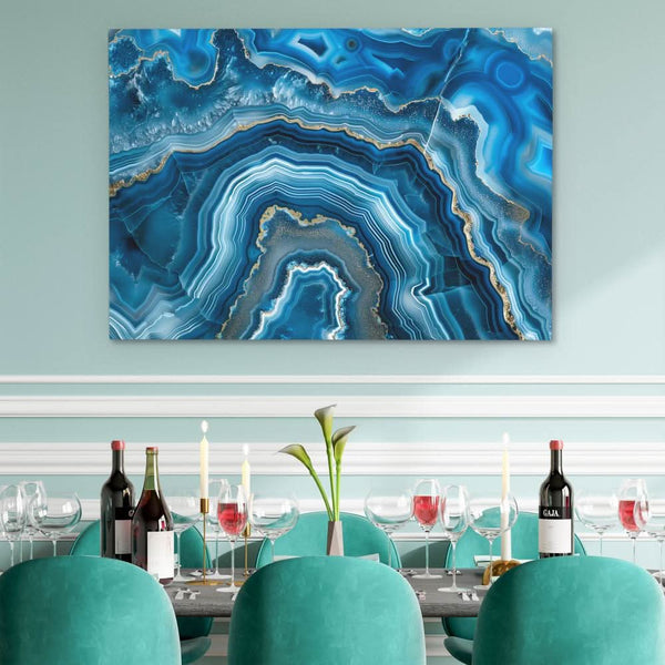 Blue Mineral in a room