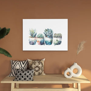 Blue Shades Succulents - Luxury Wall Art
