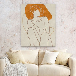 Body Image - Feminine Wall Art in Black Frame