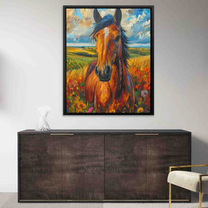 Bold Beauty - Brown Field Canvas Print