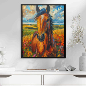 Bold Beauty - Field Wall Art in Black Frame