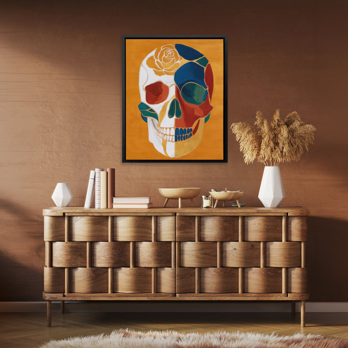 Bone Rose Celebration - Luxury Wall Art