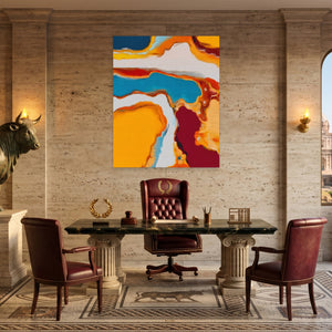 Bones Terracotta Doodle - Luxury Wall Art