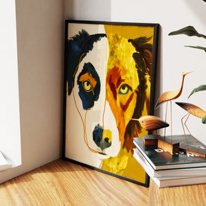 Border Collie Alert — Border Collie Alert New Living Room Wall Apartment Zoom 227