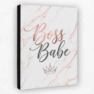 Boss Babe Pink Marble — boss babe pink marble side view black wrap