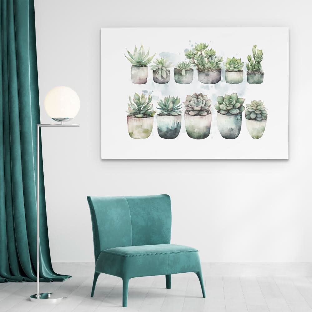 Botanical Pots - Green Wall Art