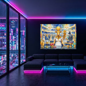 Bovine Golden Opera — Bovine Golden Opera Blue Pink Neon Room Land 51