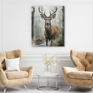 Brave Buck - Wall Art in Black Frame